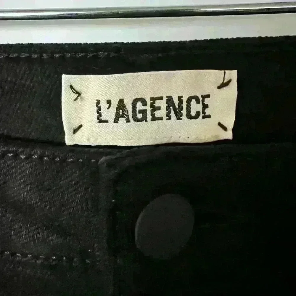 L’AGENCE Distressed High-Rise Ankle-Crop Skinny Jeans